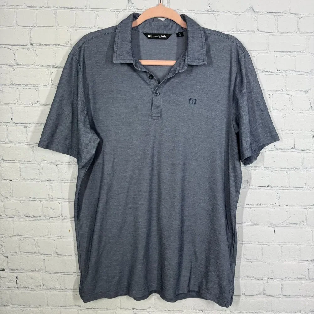 Travis Mathew Polo Shirt Mens Large Athletic Shortt Sleeve Golf Preppy Set of 2
